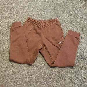 Brown Nike sweatpants